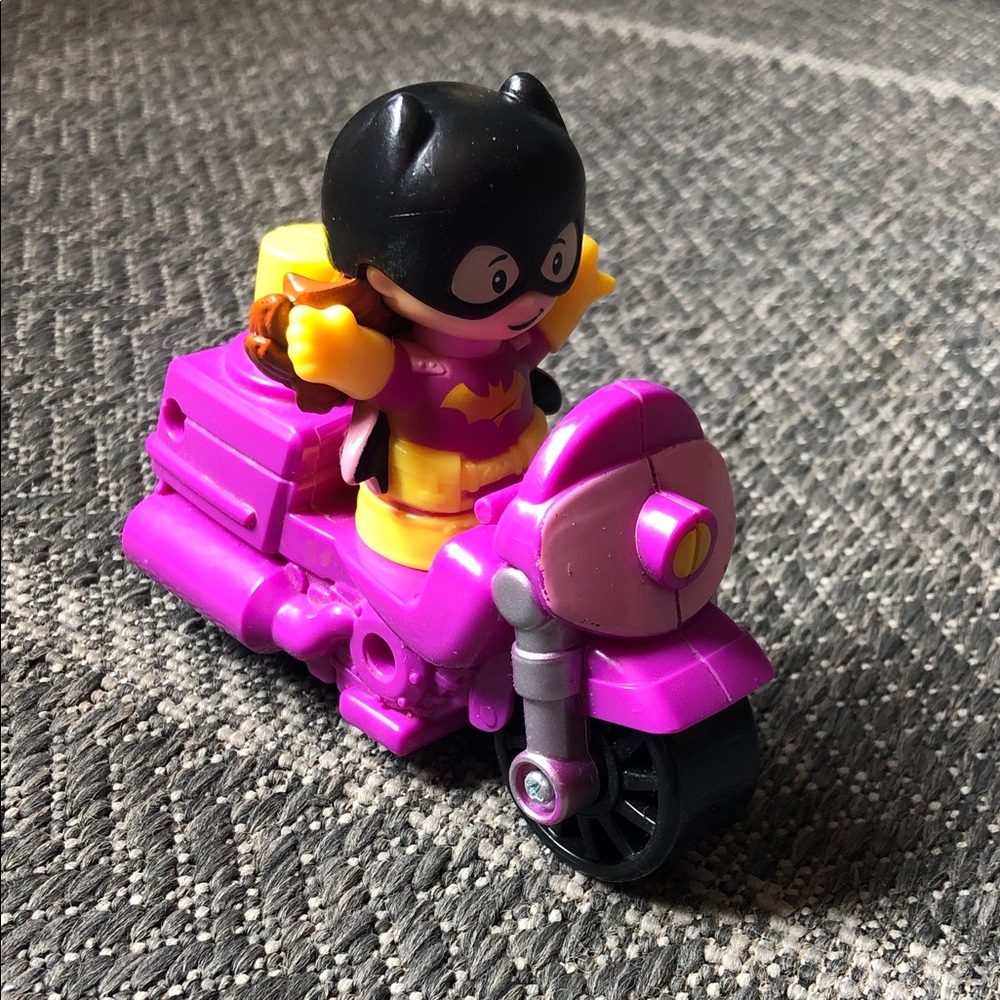 Fisher price Little people collectible DC super friends Batgirl with Motorcycle